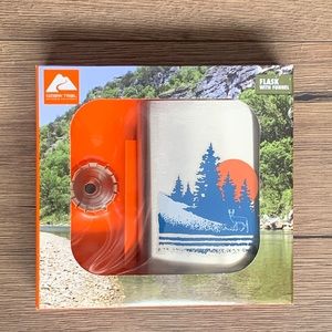 Ozark Trail 7.5oz Stainless Steel Flask with Attached Cap and Easy-pour Funnel